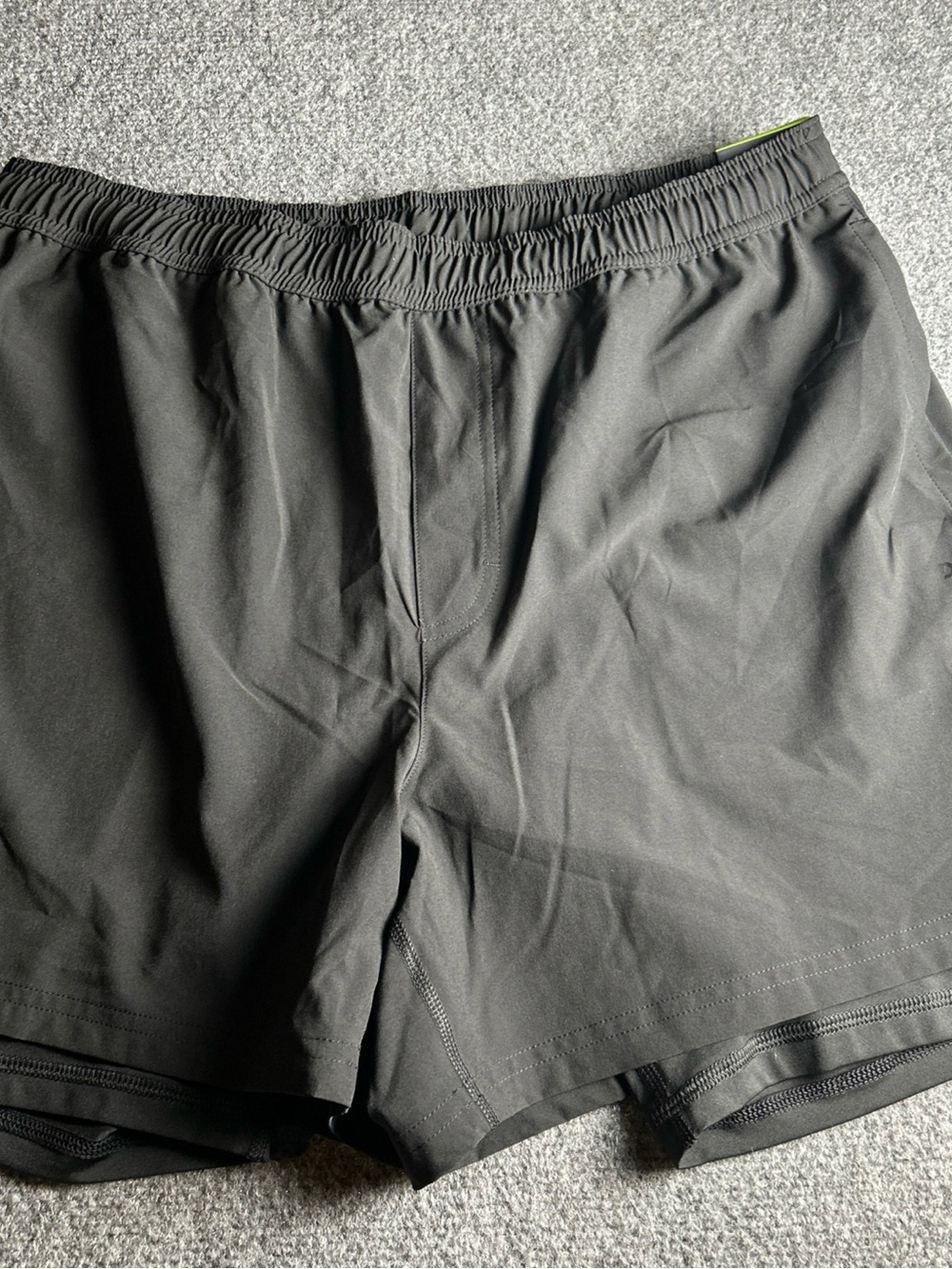 DSG Black Men’s Athletic Shorts 2 in 1 agility shorts size large brand new